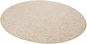 BT Carpet, Kusový koberec Wolly 102842 kruh, 133x133 (priemer) kruh, béžová, obývacia izba