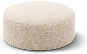 Béžový taburet z textílie buklé Dia – Micadoni