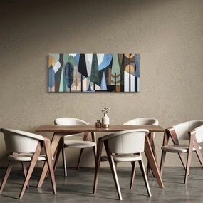 Obraz - Prírodná geometrická abstrakcia II. (120x50 cm)