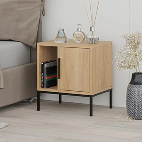 Nočný stolík v dekore duba v prírodnej farbe Lani – Marckeric