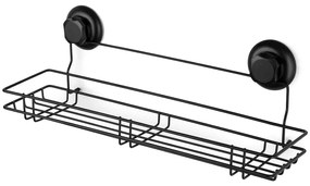 Čierna samodržiaca nástenná kuchynská polička Compactor Bestlock Black Kitchen Shelf, 45,5 x 12 cm