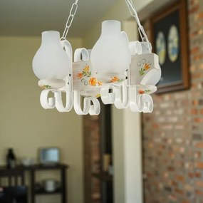 Brilagi - Luster na reťazi QUEEN 4xE14/40W/230V buk/krémová