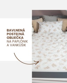 INTERMEDIC SK 5-dielna súprava pre bábätko Teddy/minky krémová – jemná súprava do postieľky