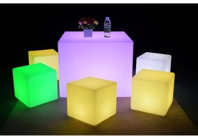 LED svietiaci stolík/taburet, 40 x 40 x 40 cm