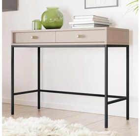 Konzolový stolík MONO 78x104 cm béžový/čierny