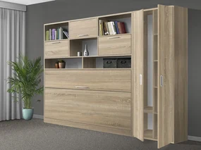 Nabytekmorava Sklápacia posteľ VS1056 MAX, 200x90cm farba lamina: buk, Varianta dverí: matné