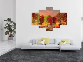 Obraz - Farebné stromy (150x105 cm)