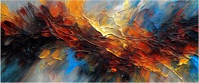 Obraz - Farebná textúra (120x50 cm)