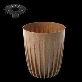 Kvetináč MIRA ECO WOOD 190 mm – prírodné drevo*9384