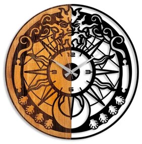 Nástenné hodiny pr. 56 cm 1xAA drevo/kov
