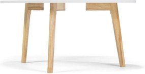 Biely konferenčný stolík loomi.design Skandinavian, dĺžka 84,5 cm