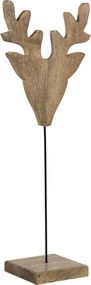 Dekorácia hlava jeleňa z mangového dreva na podstavci Deer - 40*20*90cm