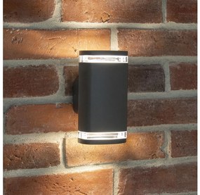 Kanlux 38887 - Vonkajšie nástenné svietidlo ZEVI 2xGU10/10W/230V IP54 antracit