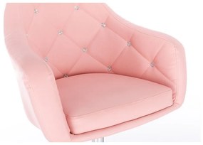 LuxuryForm DESIGN Barová stolička ROMA na zlatej hranatej podstave - ružová