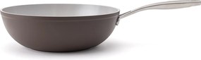 Elmich Nepriľnavá keramická panvica wok Zen Ø 28 cm – hnedá