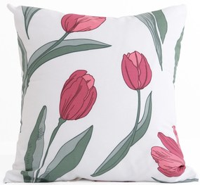 Bavlnená obliečka na vankúš Renforcé 40 × 40 cm – Tulipány