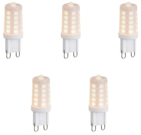 Sada 5 stmievateľných LED žiaroviek G9 Opal 1,2W 100 lm 2200K
