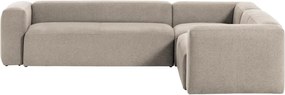 Béžová ženilková rohová pohovka Blok – Kave Home