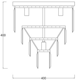 Brilagi - LED krištáľové stropné svietidlo MOZART 5xE14/40W/230V zlaté