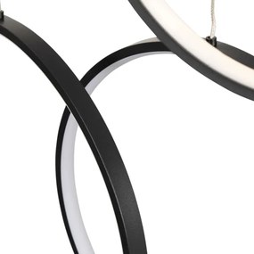 BRILAGI - LED luster na lanku ECHO LED/80W/230V 4000K, priemer 50 cm, čierny