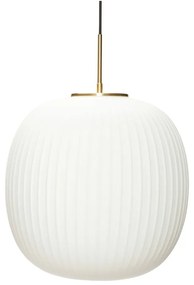 Biele závesné svietidlo so skleneným tienidlom ø 40 cm Serene – Hübsch