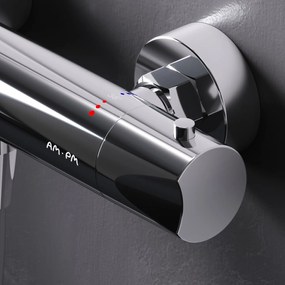 Ručná sprchová súprava AM.PM Hit F408TA46 s termostatickou sprchovou batériou, chróm