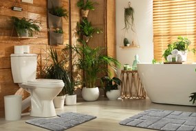 Sada kúpeľňových koberčekov SUPREME LINES línie, sivá