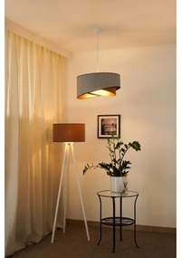 Brilagi - LED Luster na lanku LYRA 1xE27/15W/230V šedá/krémová/zlatá