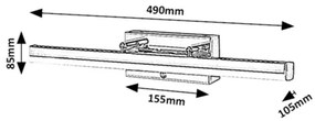 Rabalux 75016 kúpeľňové LED svietidlo Turgon, 13 W, chróm