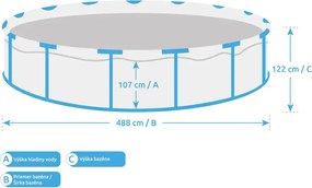 Intex | Bazén Florida CLEARVIEW 4,88x1,22 m s kartušovou filtráciou | 10340259