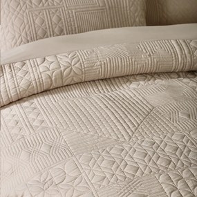 Béžové obliečky na dvojlôžko 200x200 cm Folkstone Geo – Catherine Lansfield