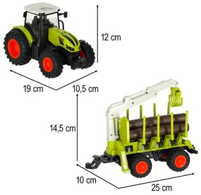 RC poľnohospodársky traktor so závesom 2.4G 3.7V 500mAh