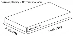 Posteľná plachta froté zelená TiaHome - 200x220cm