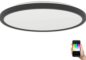Eglo 901463-LED RGBW St. kúpeľ. svietidlo ROVITO-Z 13,9W/230V pr.30cm IP44 čierna