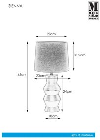 Markslöjd 108448 - Stolná lampa SIENNA 1xE27/40W/230V biela