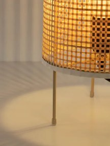 Dizajnová stolová lampa Canto prírodná