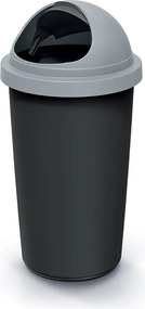 Odpadkový kôš COMPACTO ROLL 30 L čierny/svetlosivý