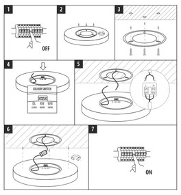 LED stropné svietidlo LED/40W/230V 3000/4000/6500K, priemer 50 cm, biele