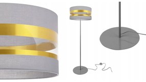 Stojacia lampa Intense Gold, 1x textilné tienidlo (výber zo 6 farieb), (výber z 3 farieb konštrukcie), (fi 40cm), o