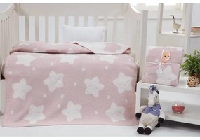 Svetloružová fleecová detská deka 100x120 cm Star – Mijolnir