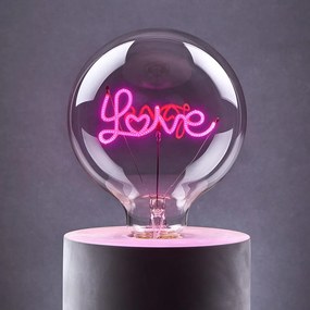 BRIGHT LIGHT LED Žiarovka "Love" - ružová