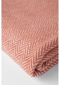 Pléd vo farbe terakota s podielom bavlny Euromant Skyline, 140 × 180 cm