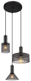 Globo 15648-3H - Luster na lanku JEDD 3xE27/60W/230V čierna