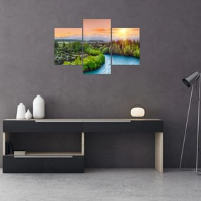 Obraz - Lesná horská krajina (90x60 cm)