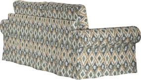 Poťah na sedačku Backabro (pre 3 osoby, rozkladacia) farba produktu modrá látka zapletaná, vzorované