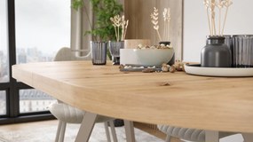 Mazzoni EXPANSO Dub Artisan / kašmírové nohy - OVÁLNY ROZKLADACÍ STÔL 160-360 cm PRE 16-18 OSÔB