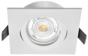 Ecolamp Podhľadové svietidlo Square, 1x biele kovové tienidlo, (možnosť polohovania), w