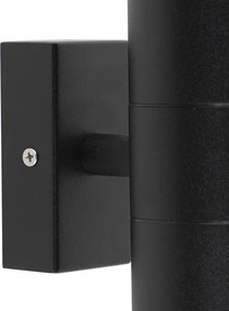 Sada 2 vonkajších nástenných svietidiel čierna IP44 - Duo