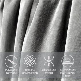 Svetlosivá čalúnená dvojlôžková posteľ s úložným priestorom s roštom 160x200 cm Aruba L – Maison de Rêve