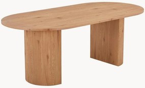 Oválny jedálenský stôl v drevenom vzhľade Boavista, 210 × 100 cm